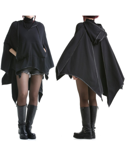 Poncho con Capucha color Negro