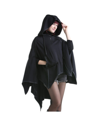 Poncho con Capucha color Negro