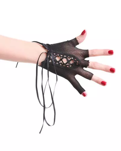 Netz-Handschuhe mit Schnürung der Style-Marke für 5,00 €
