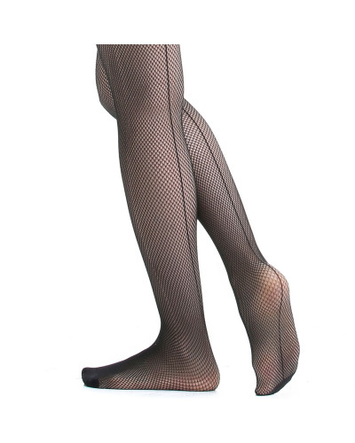 Tights Made of Mesh with Stripe
