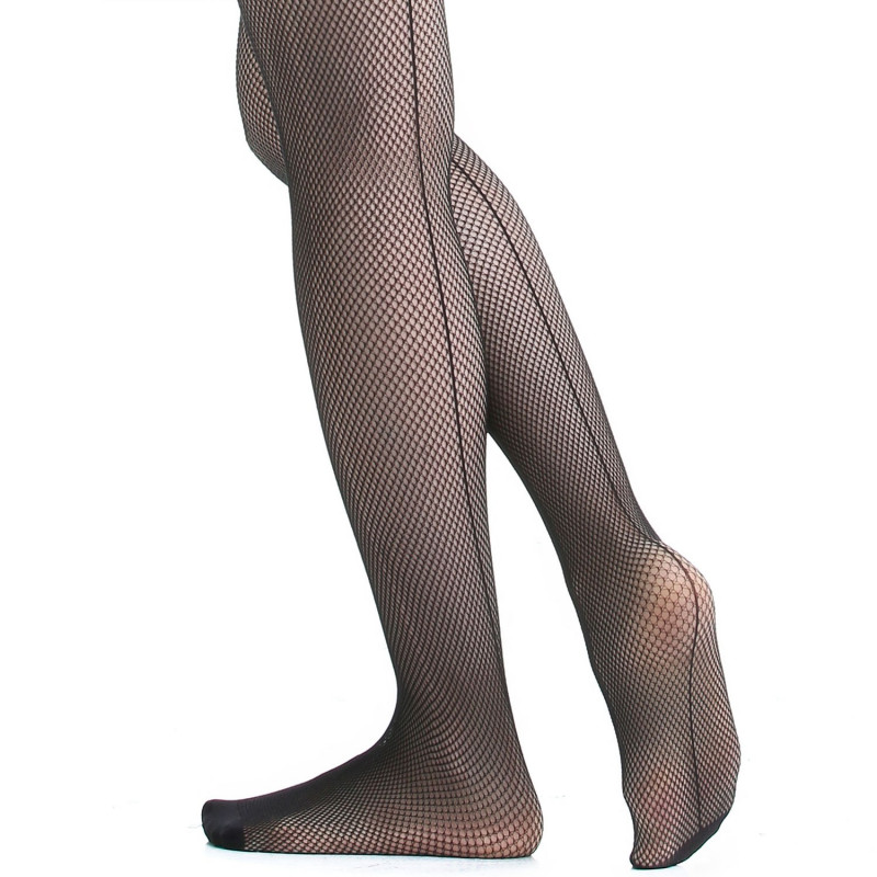 Tights Made of Mesh with Stripe