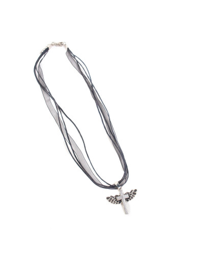 Collar con Cruz y Alas