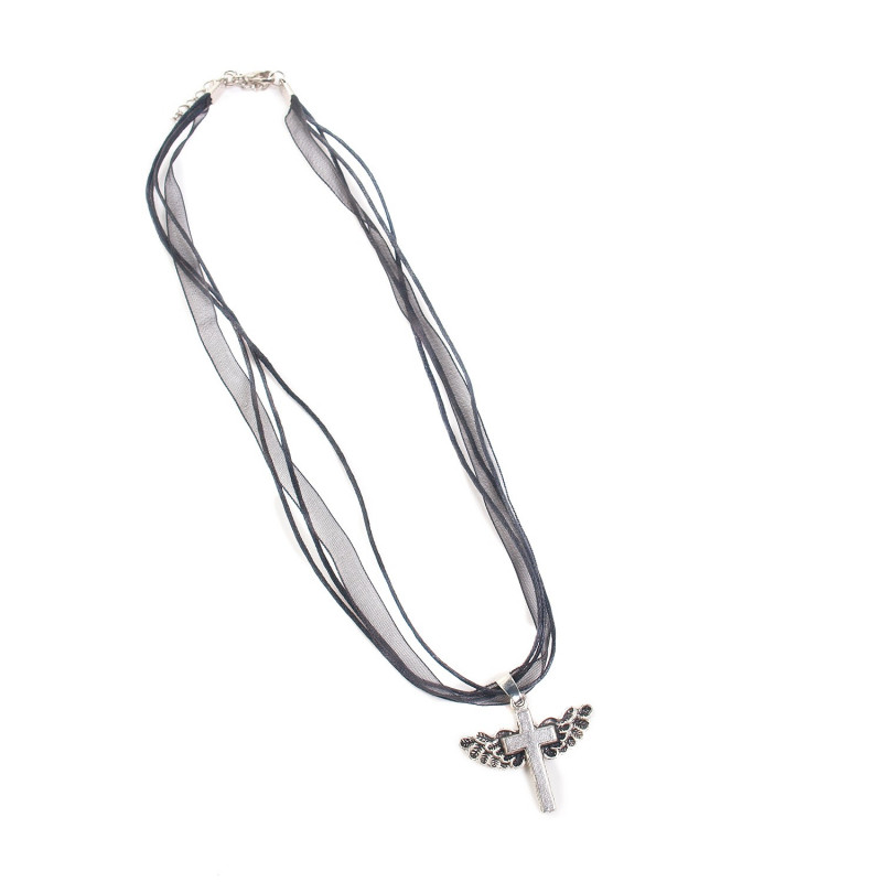 Collar con Cruz y Alas