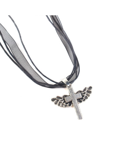 Collar con Cruz y Alas