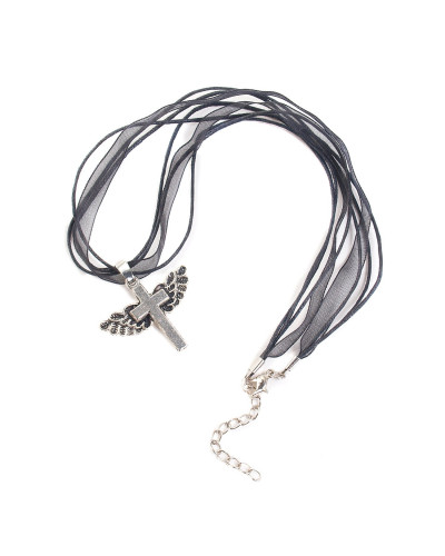 Collar con Cruz y Alas