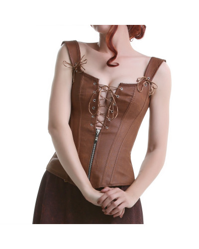 Corset Marrón con Tirantes