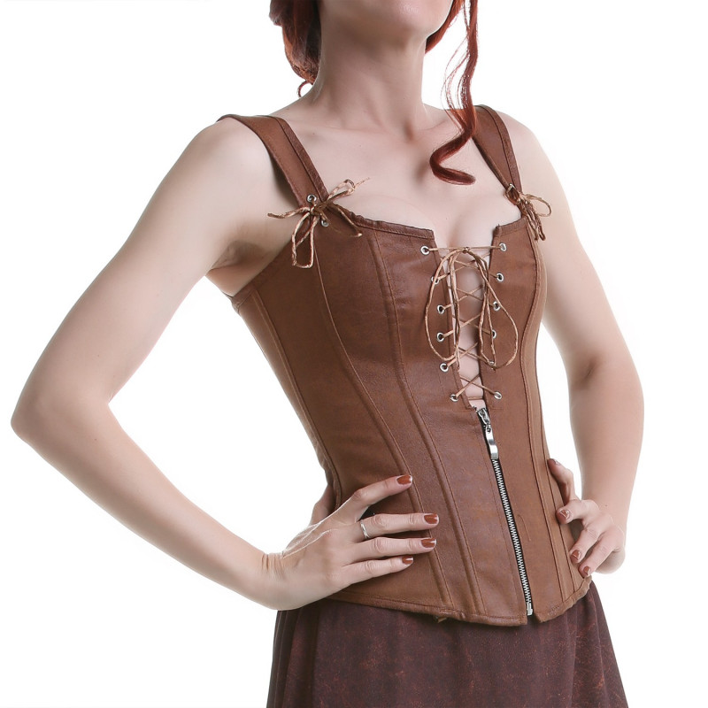 Brown Corset with Lacings