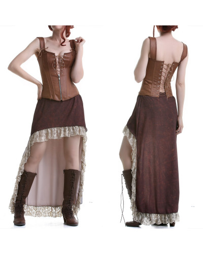 Corset Marrón con Tirantes