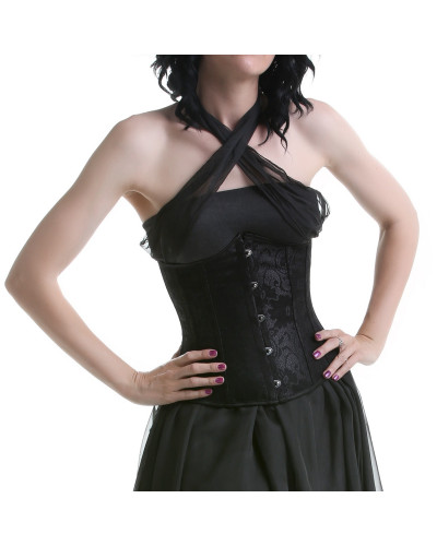 Unterbrust-Korsett aus Satin und Spitze