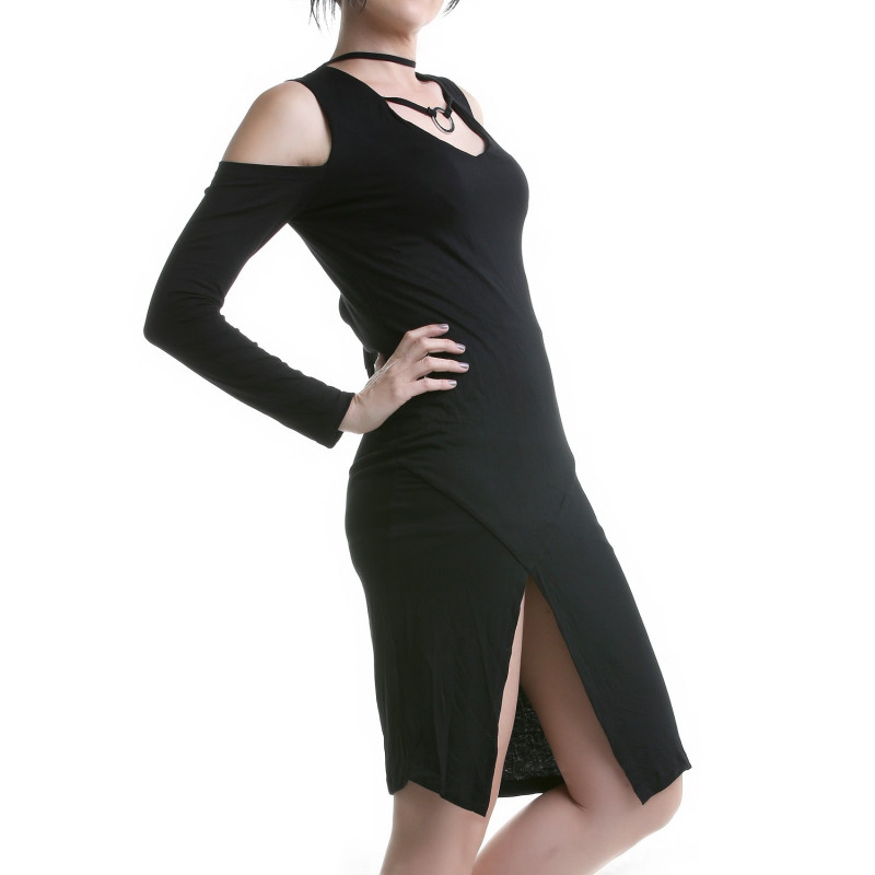 Asymmetric Dress with Ring