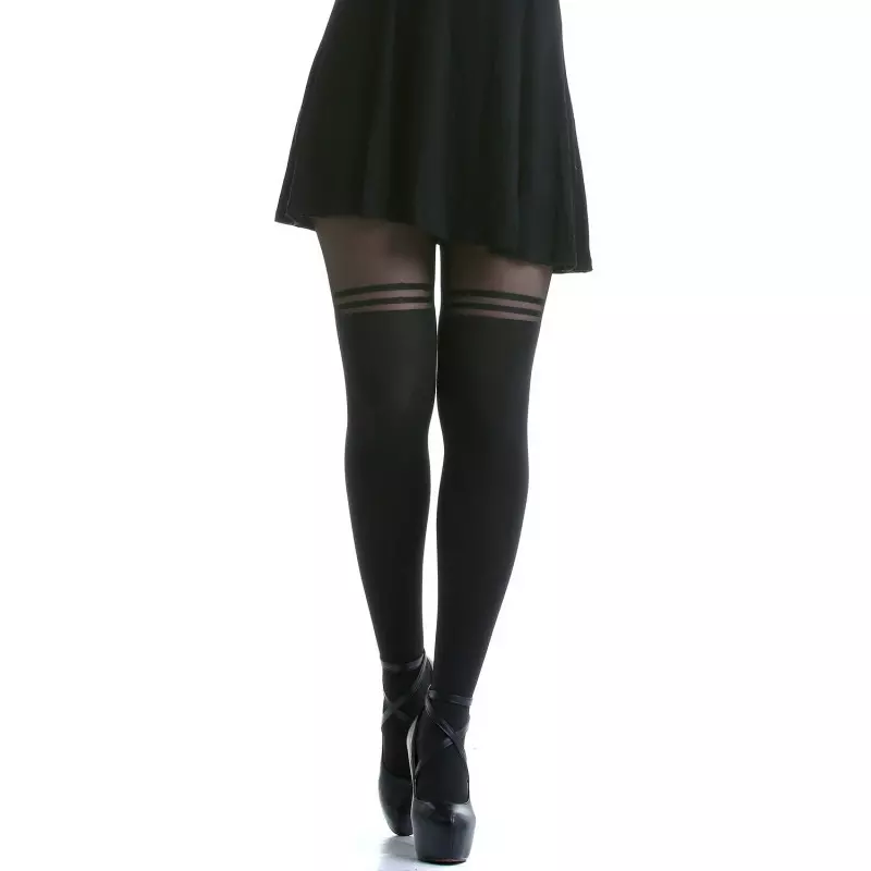 Black Tights with Two Stripes from Style Brand at €5.00