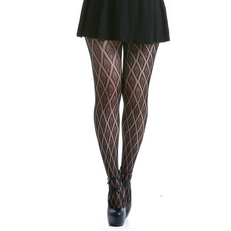 Collants Noirs Large Résille