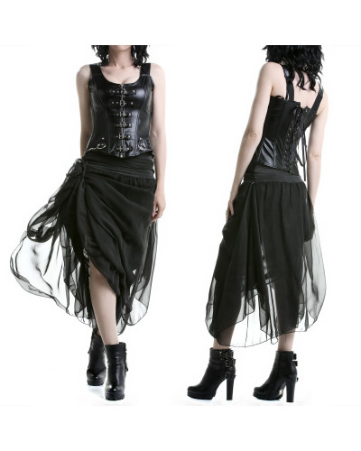 Faux Leather Corset