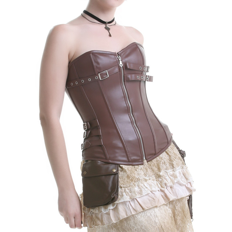Corset Marron avec Zip