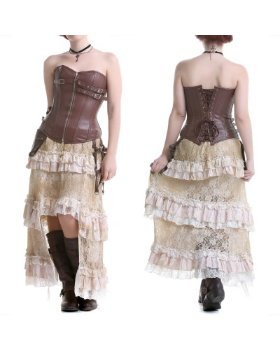 Brown Corset with Lacing