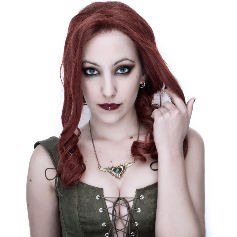 Necklace with Heart and Wings