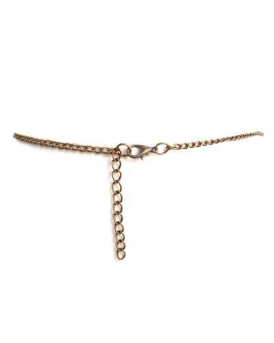 Collar Corazón con Alas Dorado
