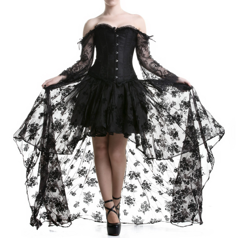 Corset con mangas y Falda