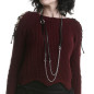 Necklace Made of Leather with Chains