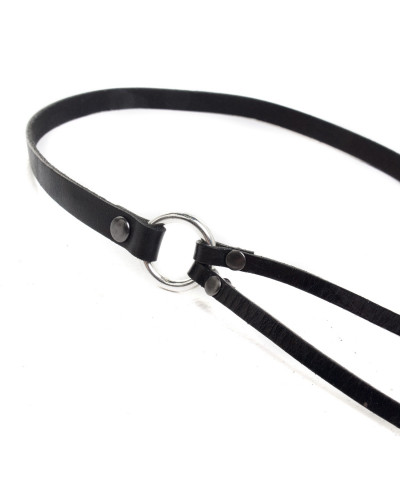 Collar de Cuero con Cadenas