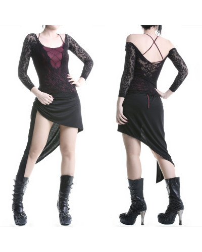 Vestido Encaje Escote Cruzado