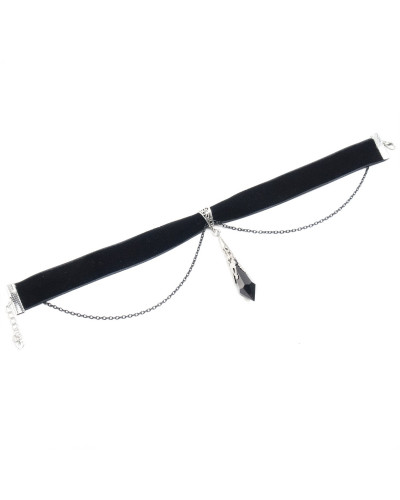 Collar con Colgante en Forma de Péndulo Negro