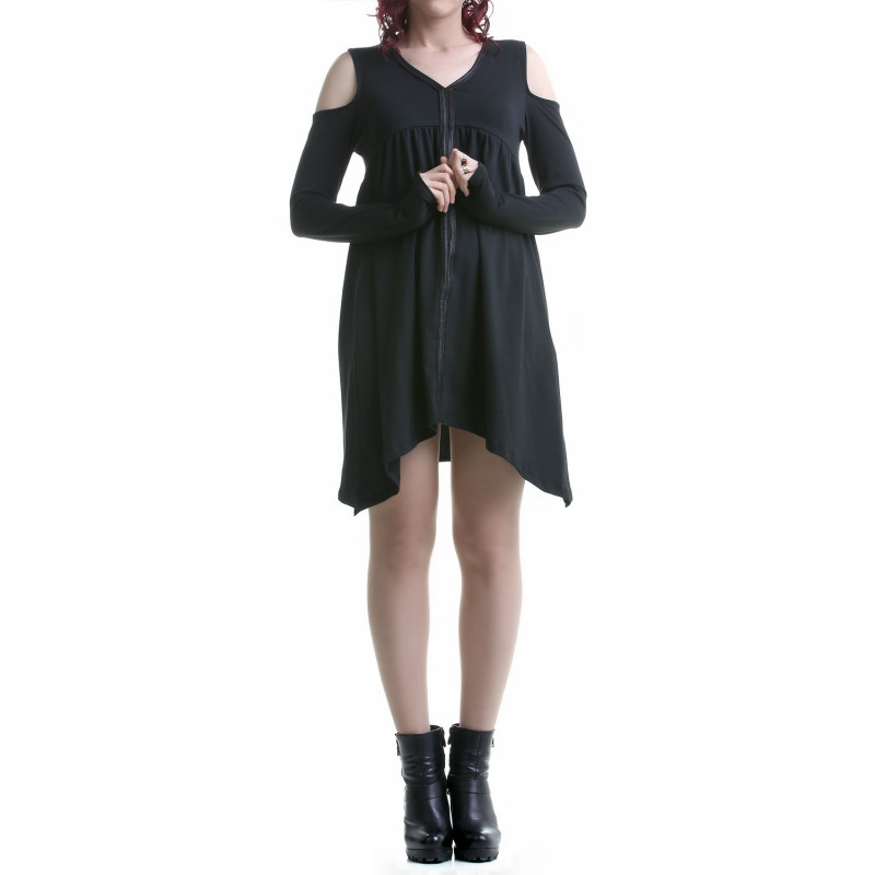 Vestido Hombros Descubiertos y Tiras Polipiel