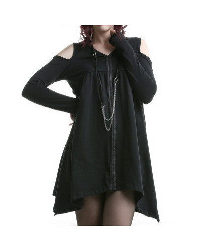 Vestido Hombros Descubiertos y Tiras Polipiel