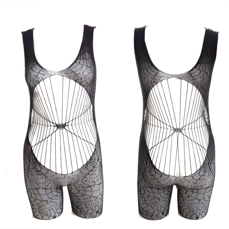 Catsuit mit Spinnennetz