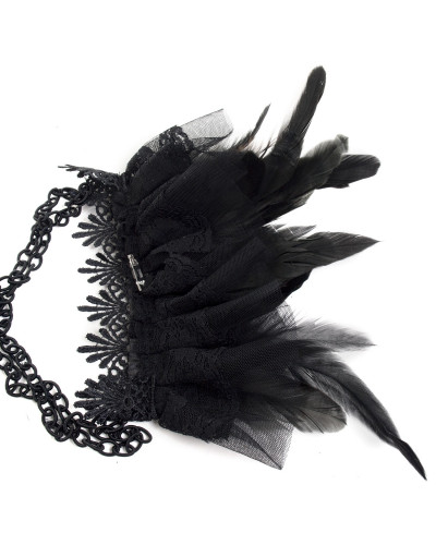 Accesorio Hombreras con Plumas y Cadenas