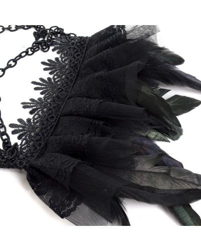 Accesorio Hombreras con Plumas y Cadenas