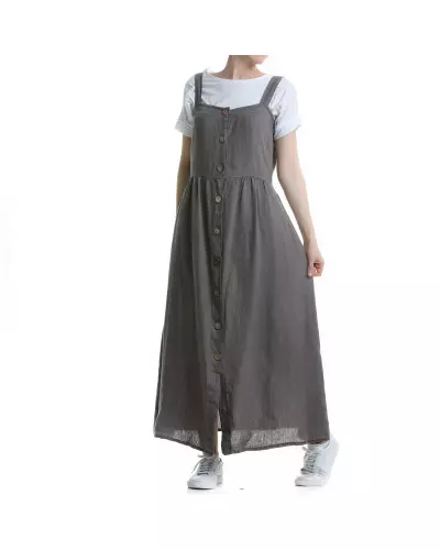 Graues Kleid mit Knöpfen der Style-Marke für 37,50 €