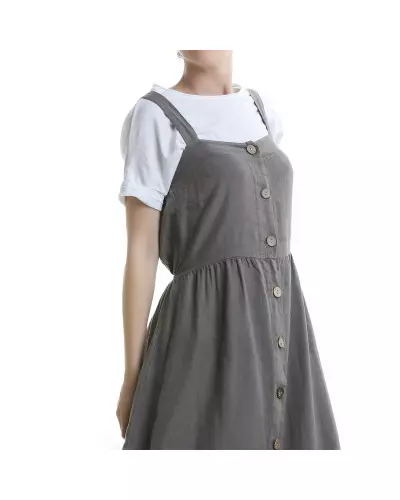 Graues Kleid mit Knöpfen der Style-Marke für 37,50 €