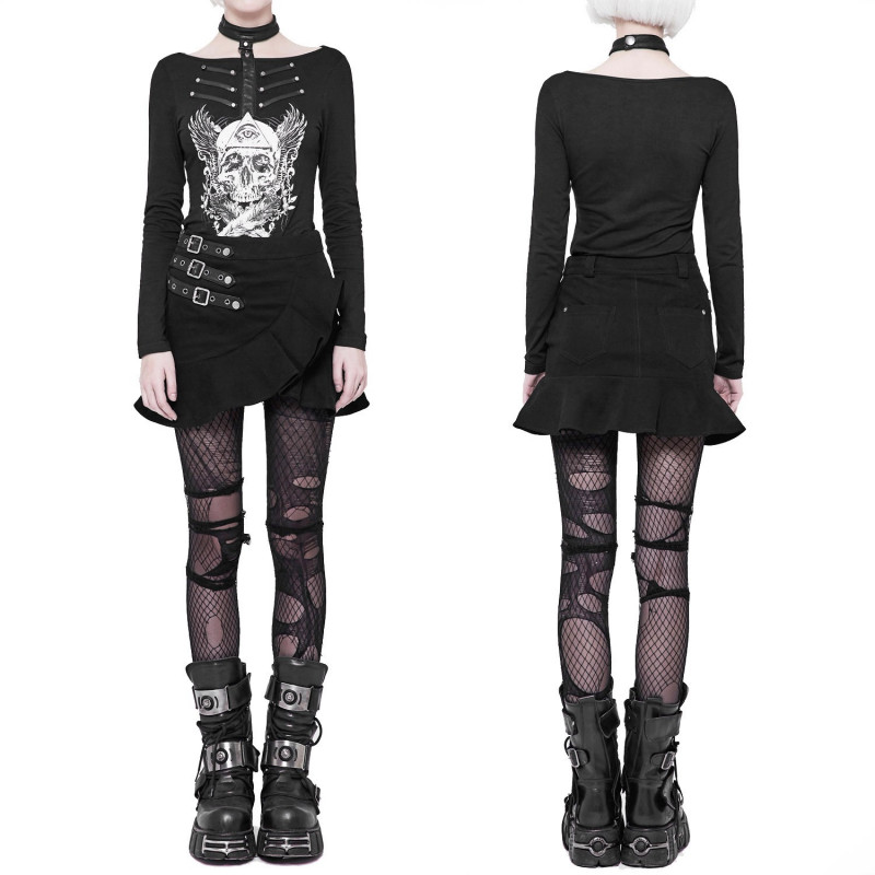 Mini Skirt with Buckles