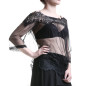 T-Shirt en Tulle et Dentelle
