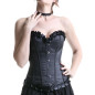 Schwarzes Satinkorsett