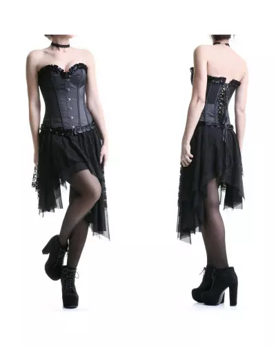 Conjunto Gothic preto (corset +saia)