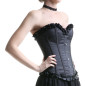 Schwarzes Satinkorsett