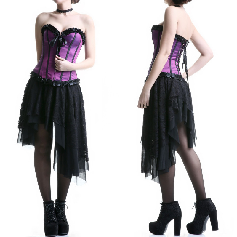 Corset en Satin Violet