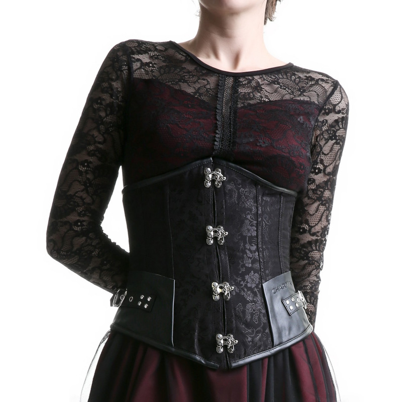 Corset Negro Cierres Especiales