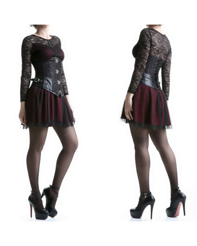 Corset Negro Cierres Especiales