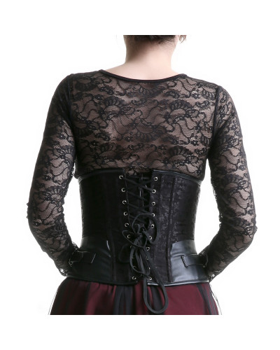 Corset Negro Cierres Especiales