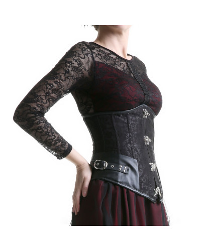 Corset Negro Cierres Especiales