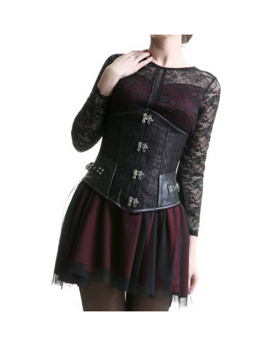 Corset Negro Cierres Especiales