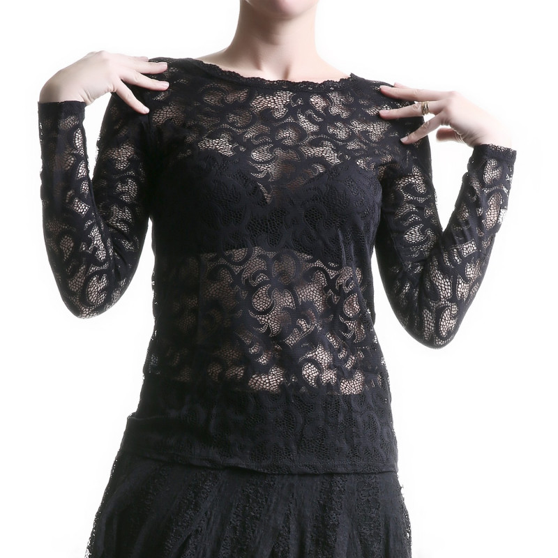 T-Shirt Transparente de Renda