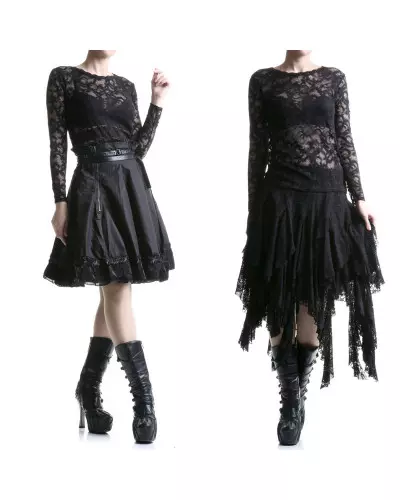 Conjunto Gothic preto (corset +saia)