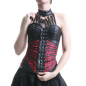 Corsé Rojo y Negro con Cuello