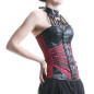 Corset Preto e Vermelho com Pescoço