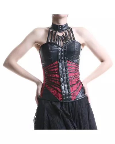Black and Red Corset with Neck from Style Brand at €45.50