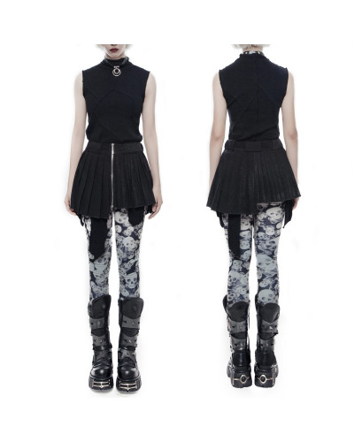 Asymmetrical Skirt with Zipper